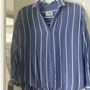 Rails Indigo and White Striped Top